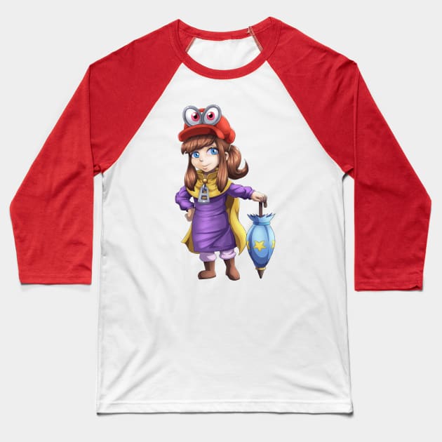 Super Hat Girl Odyssey Baseball T-Shirt by Muramasa